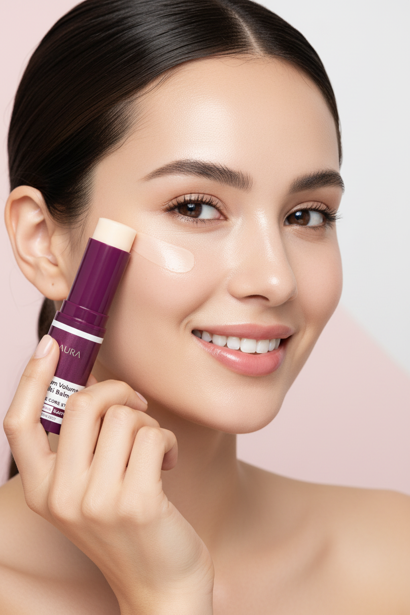 Viso luminoso che usa il prodotto AURA