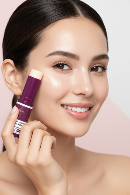 Viso luminoso che usa il prodotto AURA